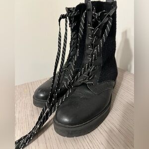 Splendid Black Lace-Up Women's Boots